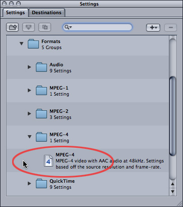 quicktime video formats